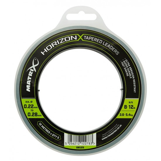 Fir Conic Matrix - Horizon X Tapered Shock Leader 0.22mm - 0.28mm Fir Conic Matrix - Horizon X Tapered Shock Leader 0.22mm - 0.28mm